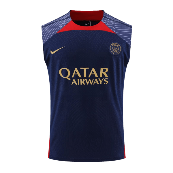 Psg Jerseys Sleeveless Training Kit 2023 24 Navy 3