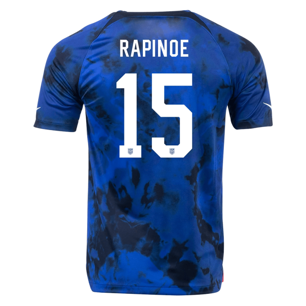 Rapinoe 15 Usa Away Jersey World Cup 2022