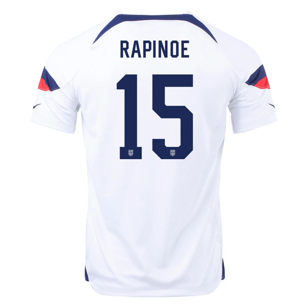 Rapinoe 15 Usa Home Jersey World Cup 2022