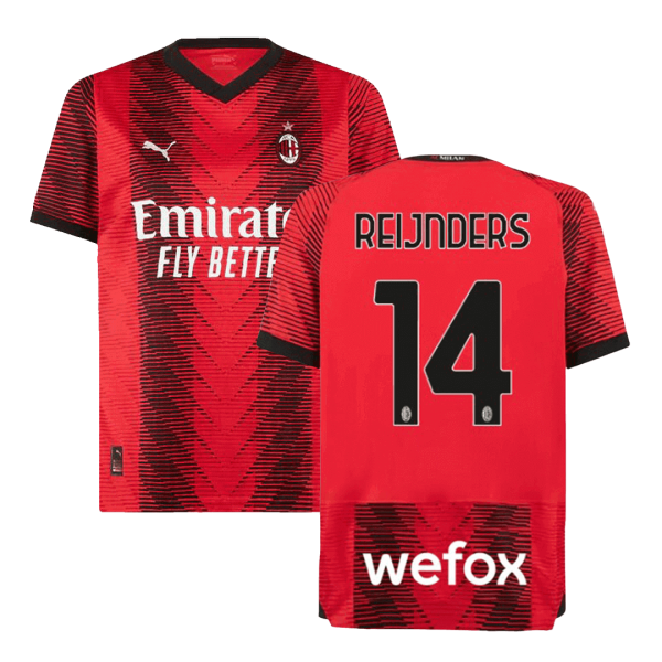 Reijnders 14 Ac Milan Home Soccer Jersey 2023 24