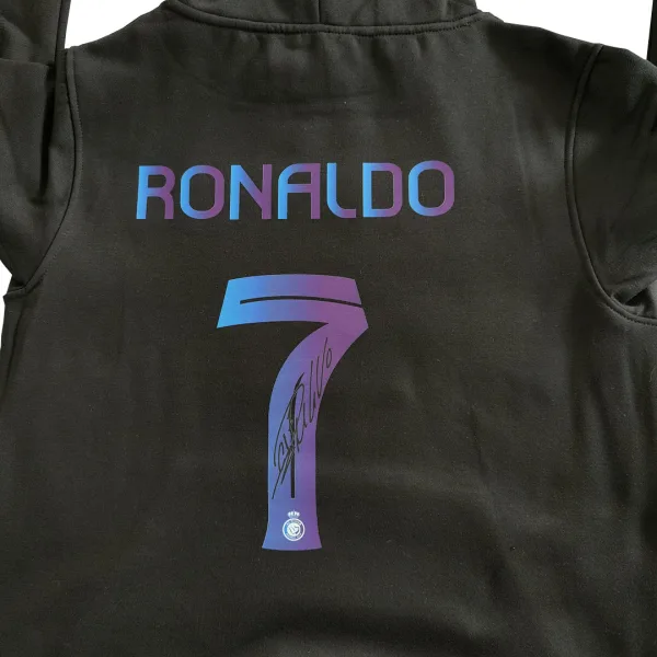 Ronaldo 7 Al Nassr Sweater Hoodie 2023 24 Black 2