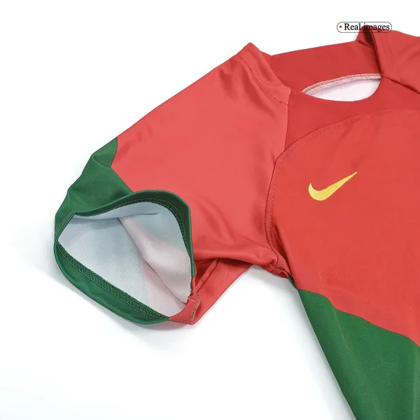 Ronaldo 7 Portugal Home Kids Jerseys Kit 2022 23 16