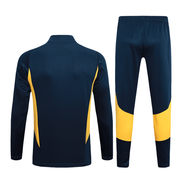 Real Madrid 1 4 Zip Tracksuit 2023 24 Navy 1