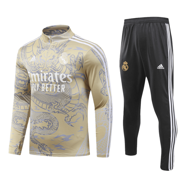 Real Madrid 1 4 Zip Tracksuit 2023 24 Yellow