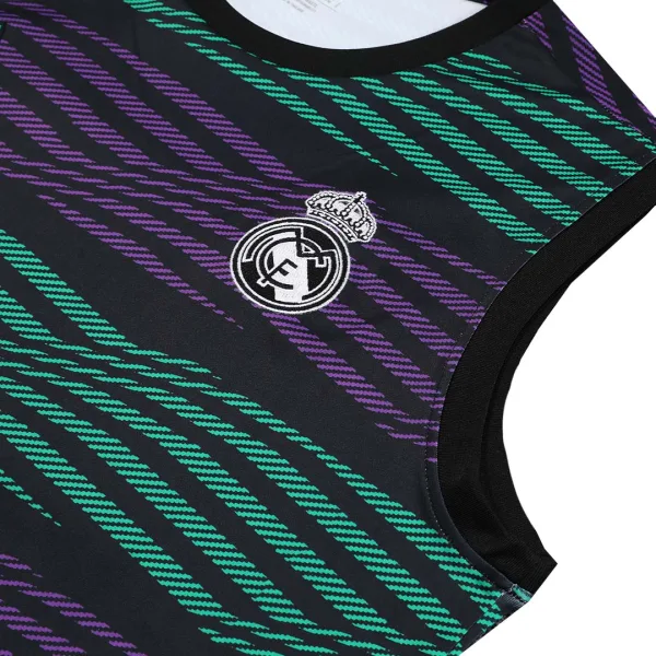 Real Madrid Pre Match Sleeveless Top 2022 23 Black Purple Green 2