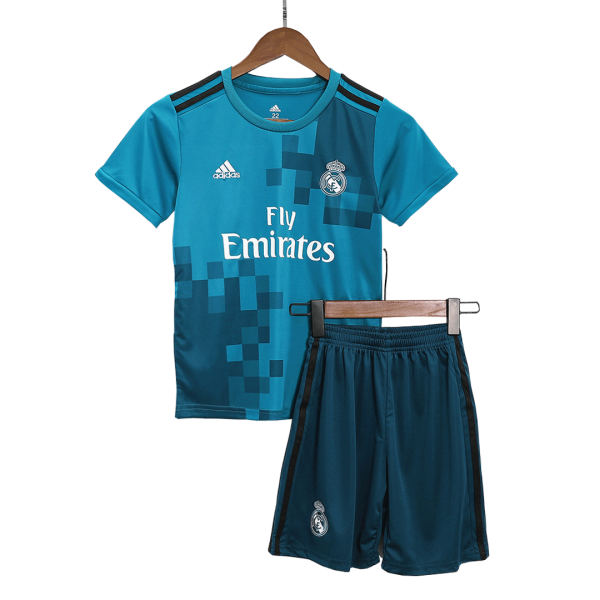 Real Madrid Third Away Kids Soccer Jerseys Kit 2017 18