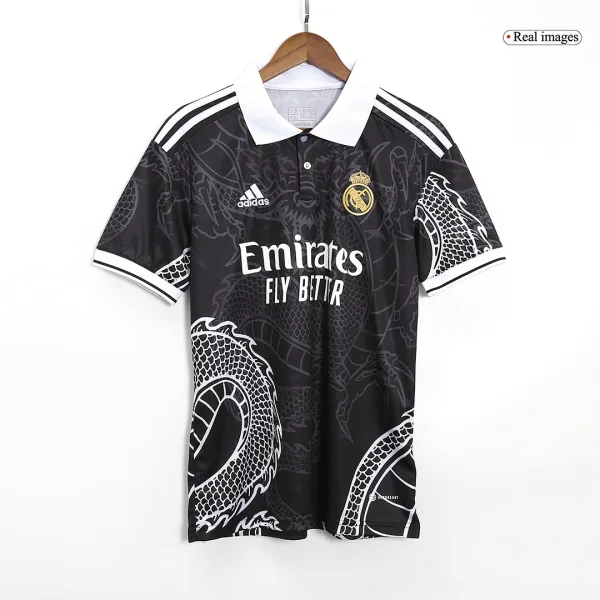 Real Madrid X Chinese Dragon Soccer Jersey 2023 24 Black 2