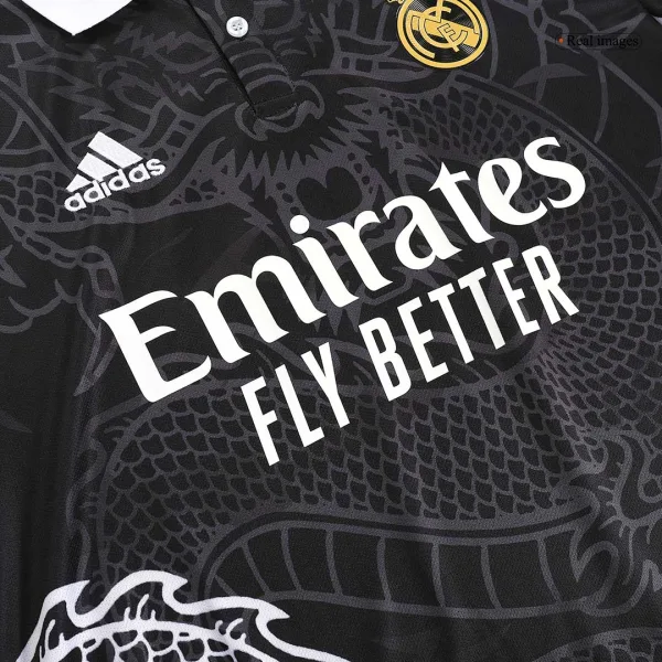 Real Madrid X Chinese Dragon Soccer Jersey 2023 24 Black 7