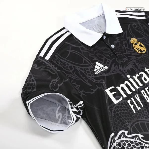 Real Madrid X Chinese Dragon Soccer Jersey 2023 24 Black 8