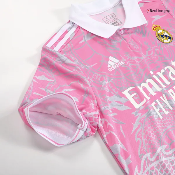 Real Madrid X Chinese Dragon Soccer Jersey 2023 24 Pink 7