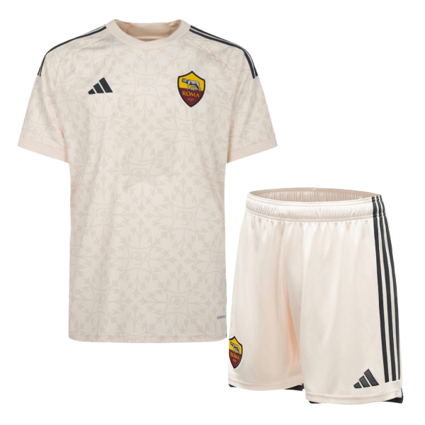 Roma Away Kids Soccer Jerseys Kit 2023 24