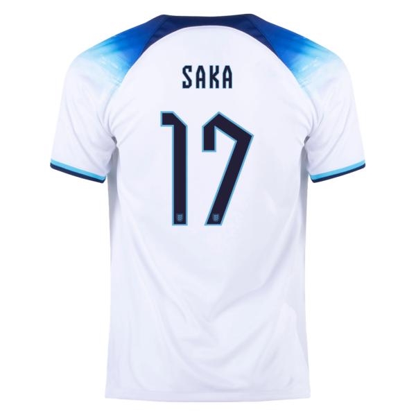 Saka 17 England Home Jersey World Cup 2022