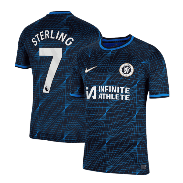 Sterling 7 Chelsea Away Soccer Jersey 2023 24