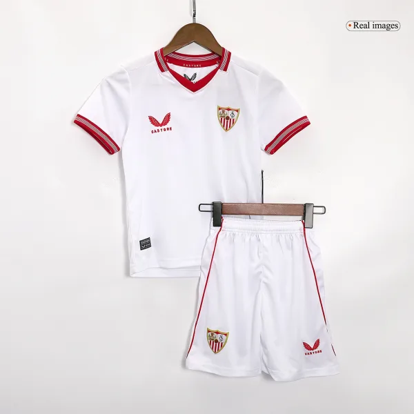 Sevilla Home Kids Soccer Jerseys Kit 2023 24