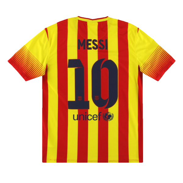 Vintage Soccer Jersey Messi 10 Barcelona Away 2013 14