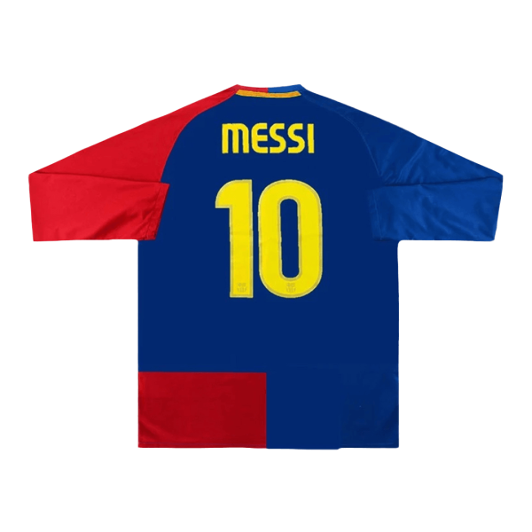 Vintage Soccer Jersey Messi 10 Barcelona Home Long Sleeve 2008 09 Ucl Final