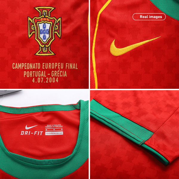 Vintage Soccer Jersey Portugal Home 2004 5