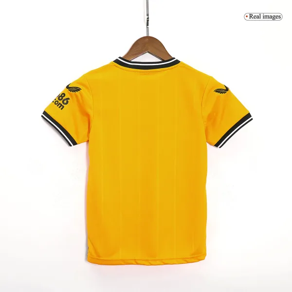 Wolverhampton Wanderers Home Kids Soccer Jerseys Kit 2023 24 2