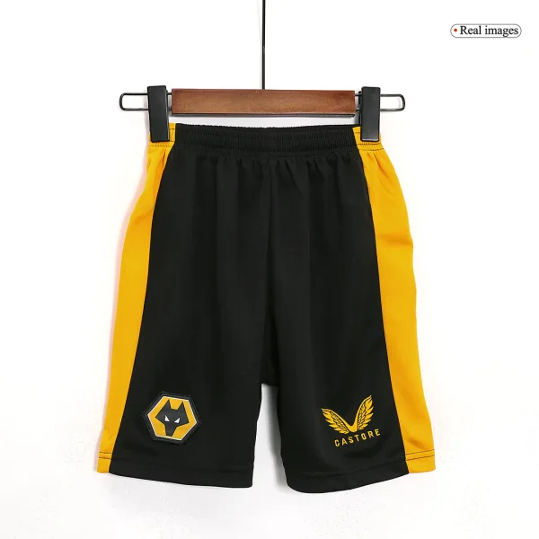 Wolverhampton Wanderers Home Kids Soccer Jerseys Kit 2023 24 3