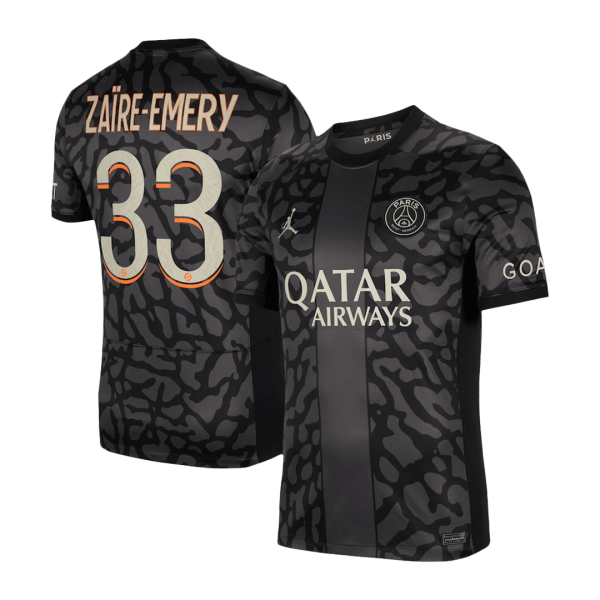 Za Re Emery 33 Psg Third Away Soccer Jersey 2023 24