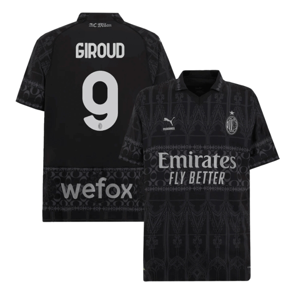 Giroud 9 Ac Milan X Pleasures Fourth Away Soccer Jersey 2023 24