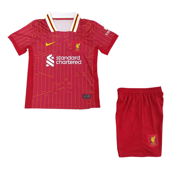 Liverpool Home Kids Soccer Jerseys Kit 2024 25