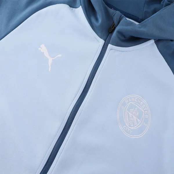 Manchester City Hoodie Tracksuit 2024 25 Blue 10