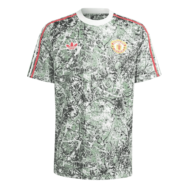 Manchester United X Stone Roses Pre Match Soccer Jersey 2023 24 Green