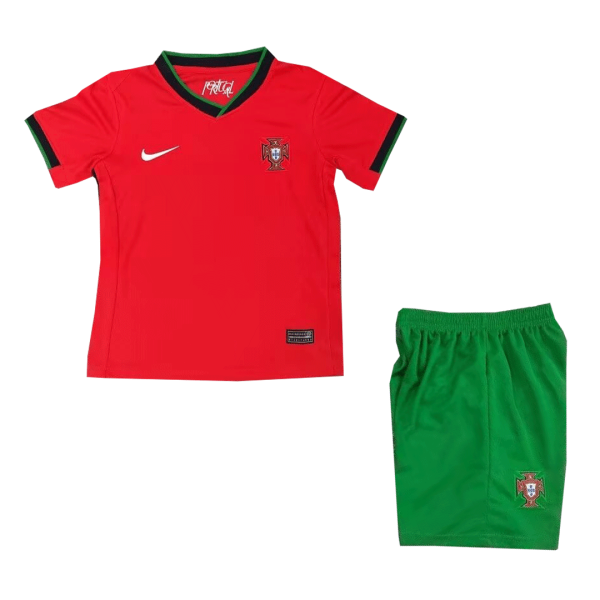 Portugal Home Kids Soccer Jerseys Kit Euro 2024