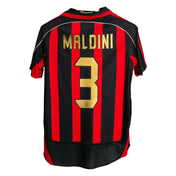 Vintage Soccer Jersey Maldini 3 Ac Milan Home 2006 07