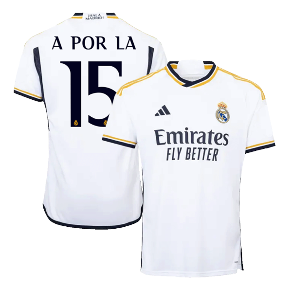 A Por La 15 Real Madrid Home Soccer Jersey 2023 24