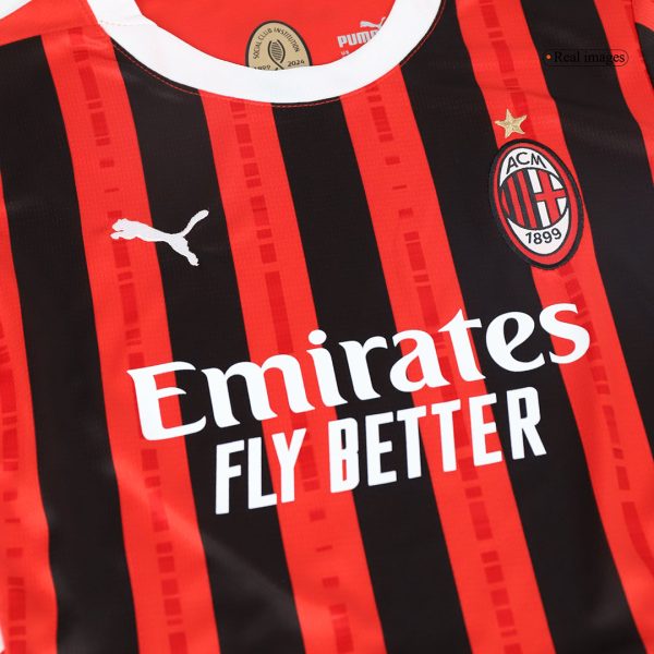 Ac Milan Home Kids Soccer Jerseys Kit 2024 25 11