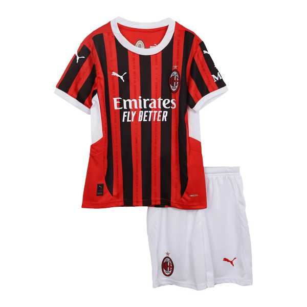 Ac Milan Home Kids Soccer Jerseys Kit 2024 25 2