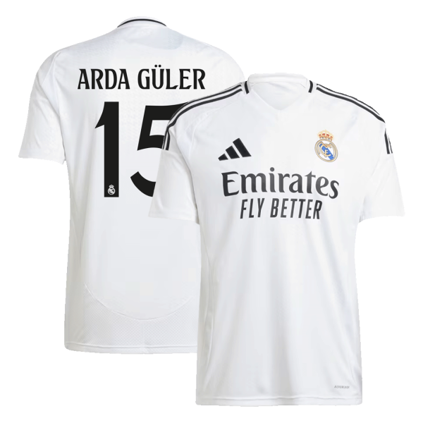 Arda G Ler 15 Real Madrid Home Soccer Jersey 2024 25