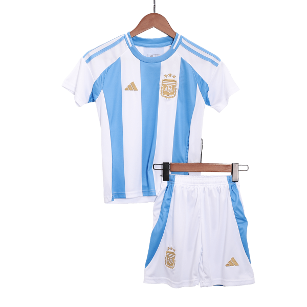 Argentina Home Kids Soccer Jerseys Full Kit 2024 2