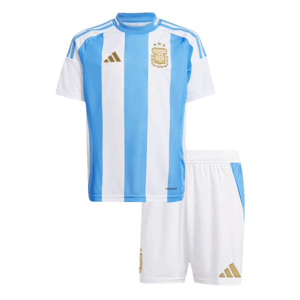 Argentina Home Kids Soccer Jerseys Kit Copa America 2024