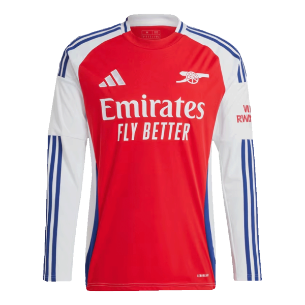 Arsenal Home Long Sleeve Soccer Jersey 2024 25