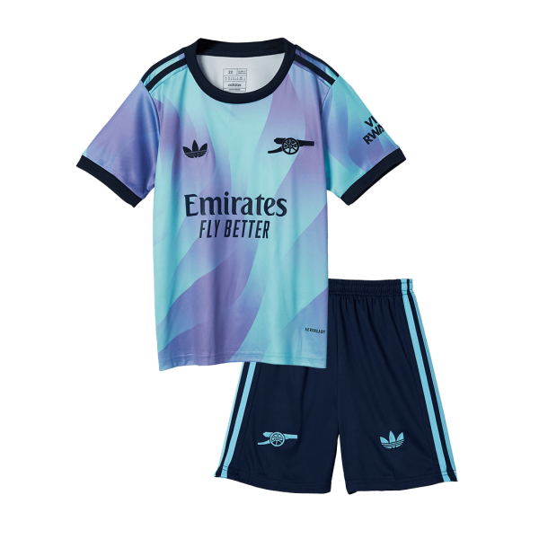 Arsenal Third Away Kids Soccer Jerseys Kit 2024 25 2