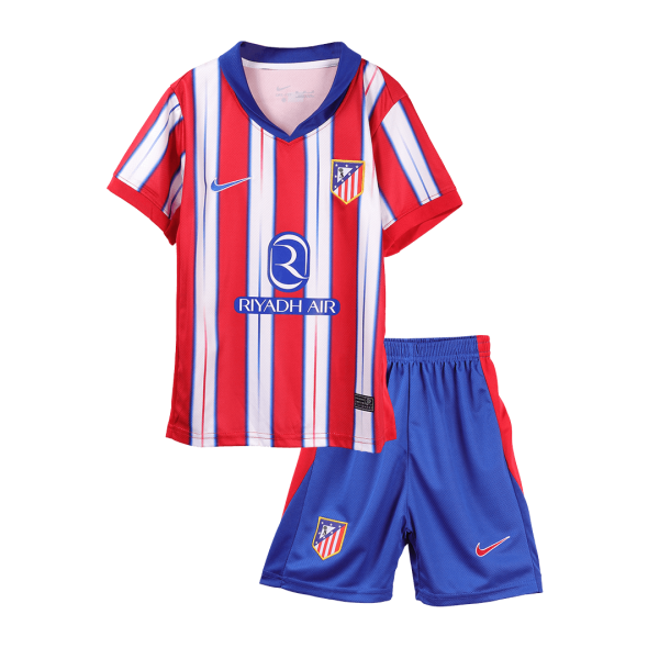 Atletico Madrid Home Kids Soccer Jerseys Kit 2024 25