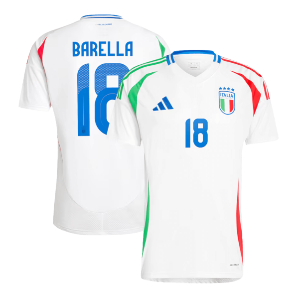 Barella 18 Italy Away Soccer Jersey Euro 2024