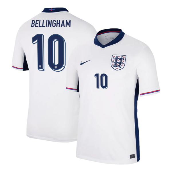 Bellingham 10 England Home Soccer Jersey Euro 2024