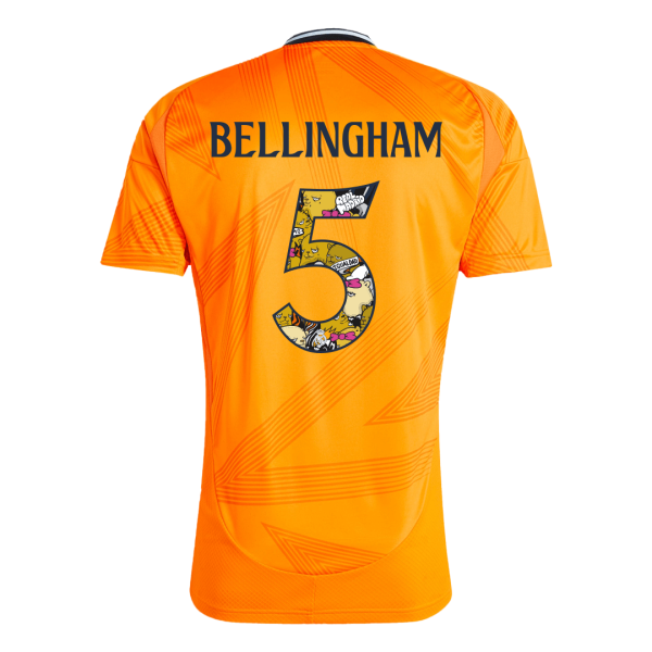 Bellingham 5 Real Madrid Away Soccer Jersey 2024 25 Bear Champ Font 2