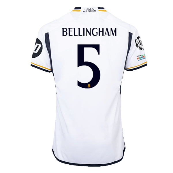 Bellingham 5 Real Madrid Home Authentic Soccer Jersey 2023 24 Ucl Final 2