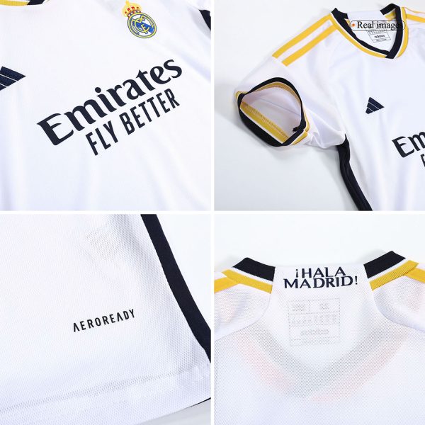 Bellingham 5 Real Madrid Home Kids Soccer Jerseys Kit 2023 24 10