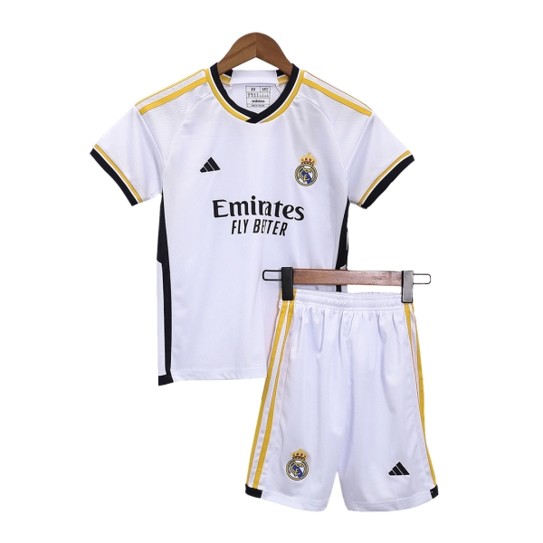 Bellingham 5 Real Madrid Home Kids Soccer Jerseys Kit 2023 24 2