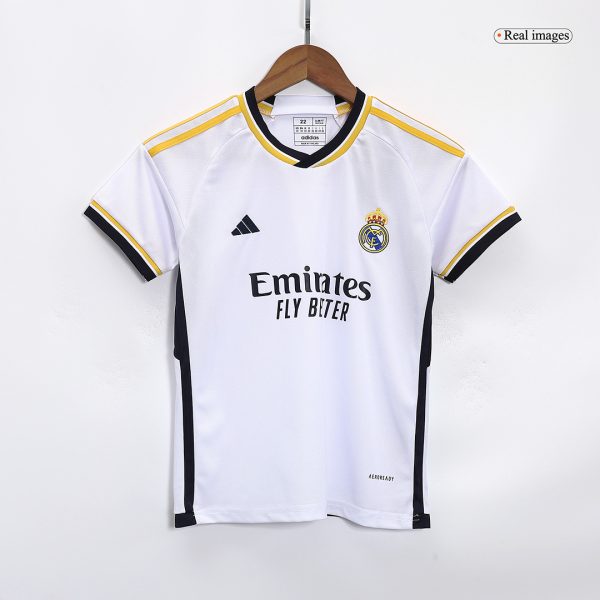 Bellingham 5 Real Madrid Home Kids Soccer Jerseys Kit 2023 24 3