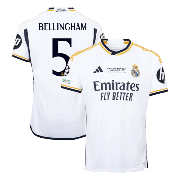 Bellingham 5 Real Madrid Home Soccer Jersey 2023 24 Ucl Final