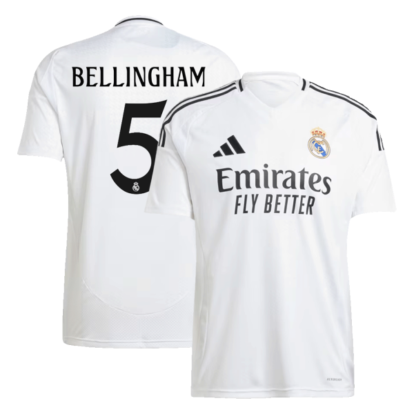 Bellingham 5 Real Madrid Home Soccer Jersey 2024 25