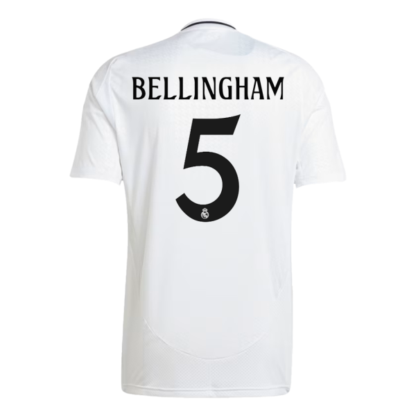 Bellingham 5 Real Madrid Home Soccer Jersey 2024 25 2