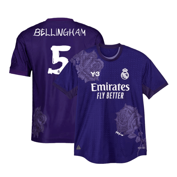 Bellingham 5 Real Madrid Y 3 Fourth Away Authentic Soccer Jersey 2023 24